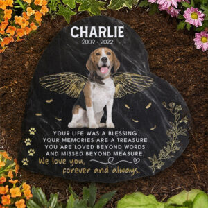Love You Forever & Always - Personalized Memorial Stone, Pet Grave Marker - Upload Image, Memorial Gift, Sympathy Gift