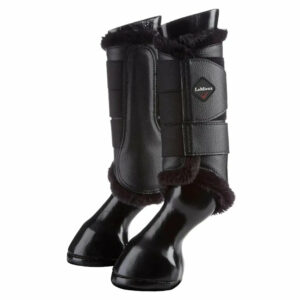 LeMieux Fleece Lined Brushing Boots Black - Medium, Black