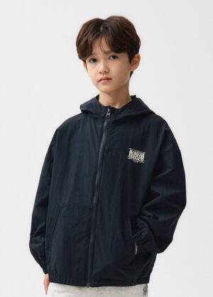 KIDS CLASSIC LOGO HOODIE WINDBREAKER navy