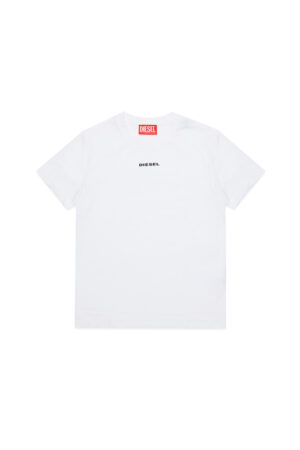 Stretch-cotton T-shirt with lettering