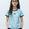 W CLASSIC LOGO RINGER TEE sky blue
