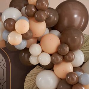 partywoo-brown-balloons-140-pcs-woodland-baby-shower-decorations-nude-balloons-cream-white-balloons-coffee-brown-balloons-for-wild-one-birthday-baby-shower-neutral-jungle-party-decorations