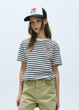MARINE STR TEE ivory