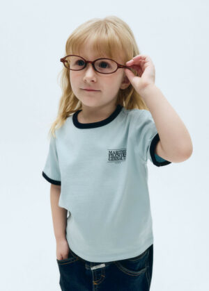 [5/7 예약발송] KIDS CLASSIC LOGO RINGER TEE light blue