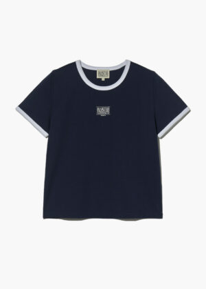 W CLASSIC LOGO RINGER TEE navy