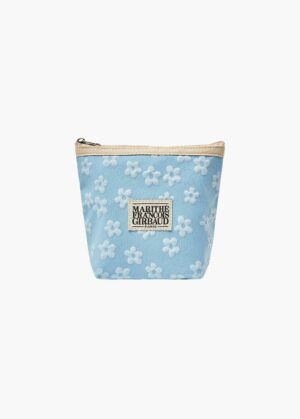 CLASSIC LOGO EMBO FLOWER POUCH sky blue