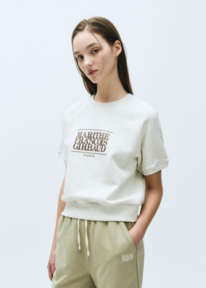 [5/2 예약발송] W CLASSIC LOGO HALF SWEATSHIRT oatmeal