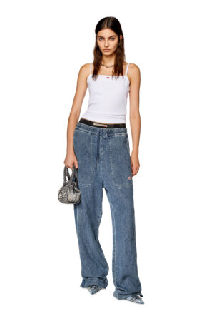 Cami top with embroidered D patch