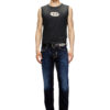Faded tank top with puffy Oval D