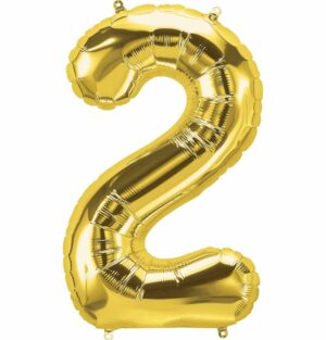 Large Gold Number Balloon - 34 Inches