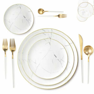 europe-contracted-ceramic-plate-marble-tableware-luxury-bone-china-dinner-set-dinnerware