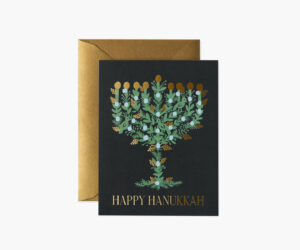 festive menorah card
