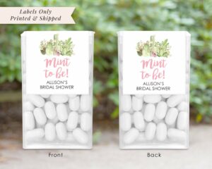 succulent wedding favor labels set of 24