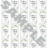 Greenery Leaf Sanitizer Labels Set of 20