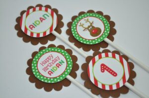 Winter Birthday Party Favor Sticker Labels Set of 24