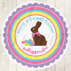 Easter Bunny Stickers - Decorative Labels